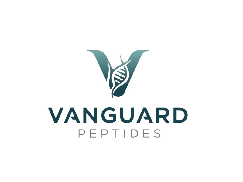 Vanguard Peptides logo design by hasibhasan