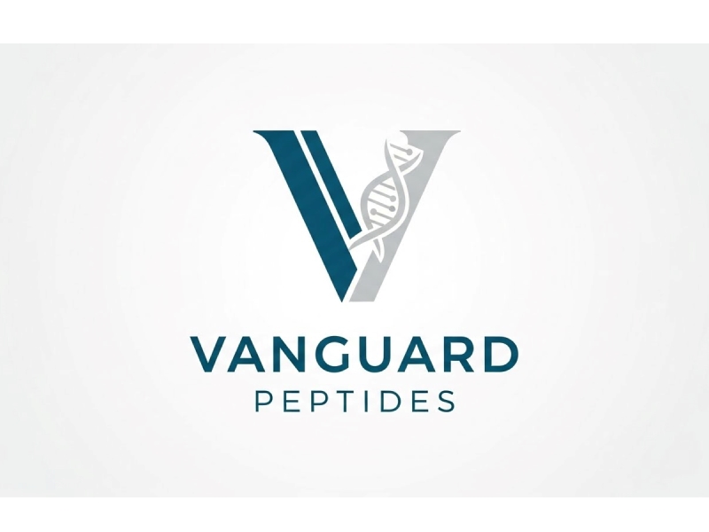 Vanguard Peptides logo design by hasibhasan