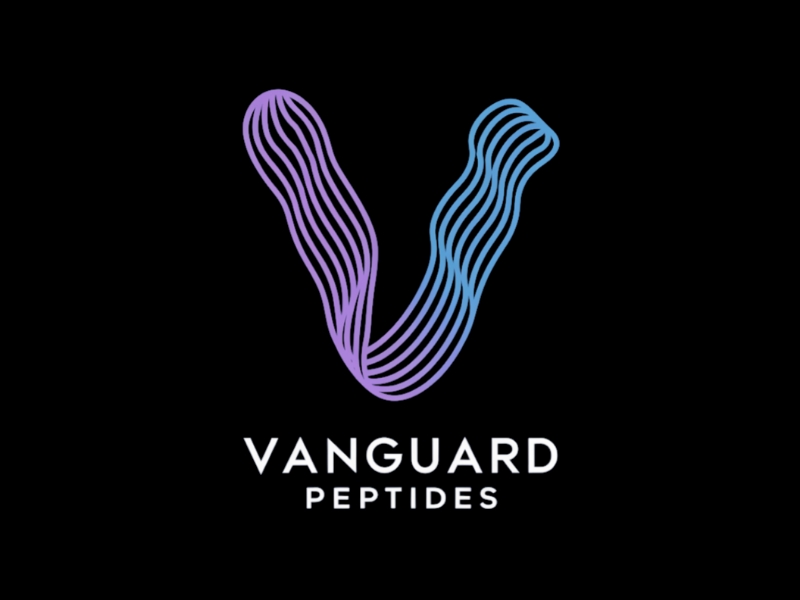Vanguard Peptides logo design by Charii