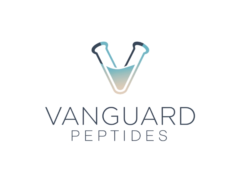 Vanguard Peptides logo design by D_king