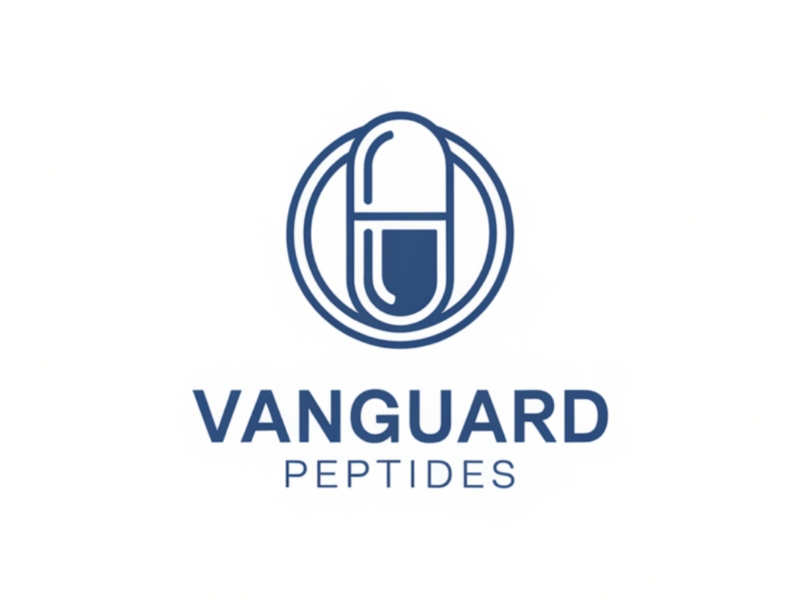 Vanguard Peptides logo design by D_king