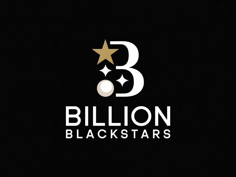Billion Blackstar Black Diamonds and Pearl Collection logo design by Octavino