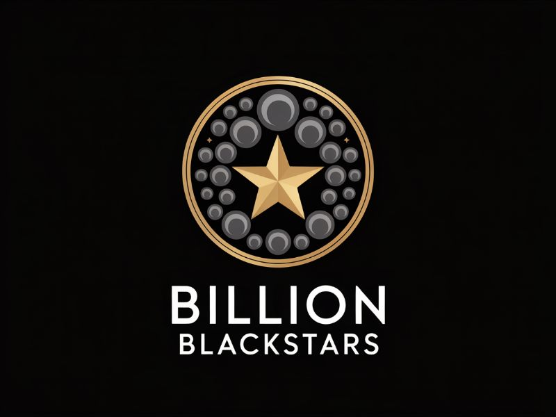 Billion Blackstar Black Diamonds and Pearl Collection logo design by XenaArt