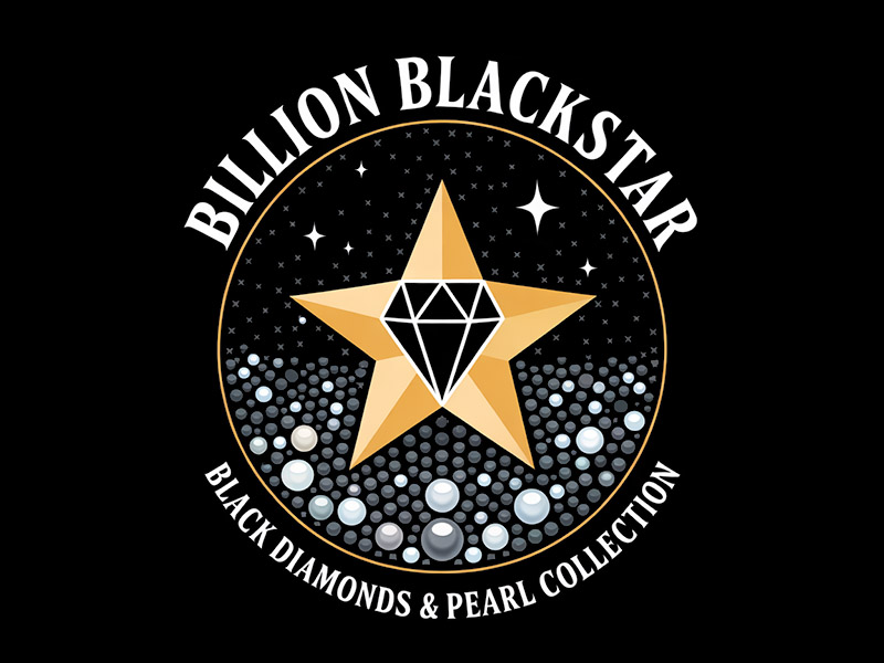 Billion Blackstar Black Diamonds and Pearl Collection logo design by IamSoya