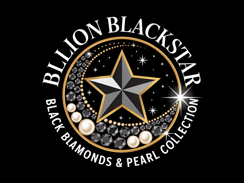 Billion Blackstar Black Diamonds and Pearl Collection logo design by IamSoya