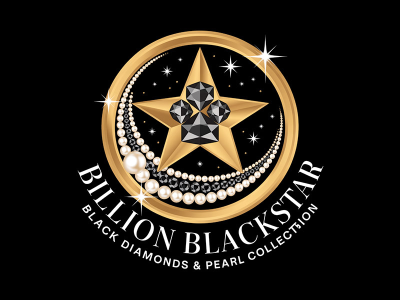 Billion Blackstar Black Diamonds and Pearl Collection logo design by IamSoya