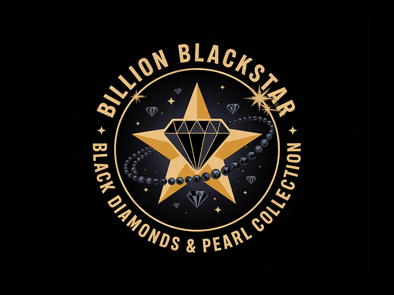Billion Blackstar Black Diamonds and Pearl Collection logo design by IamSoya