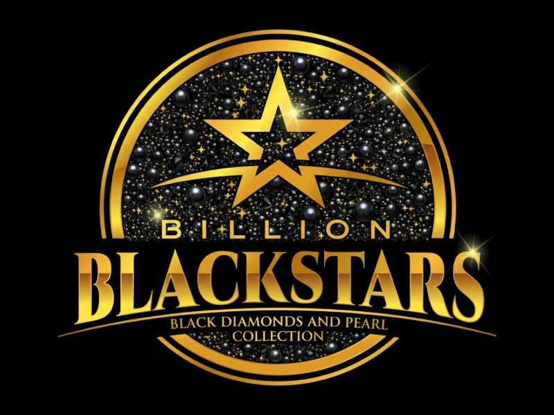 Billion Blackstar Black Diamonds and Pearl Collection logo design by Mr uink