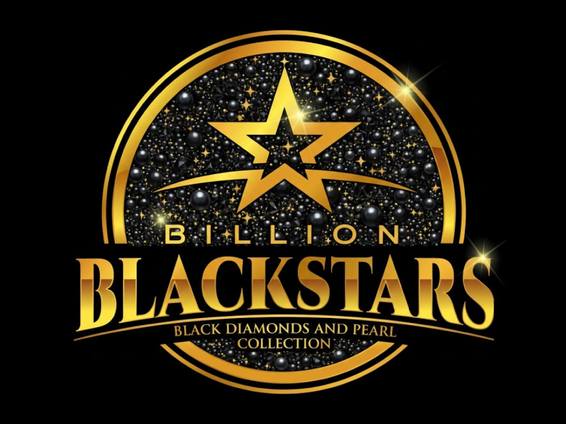 Billion Blackstar Black Diamonds and Pearl Collection logo design by Mr uink