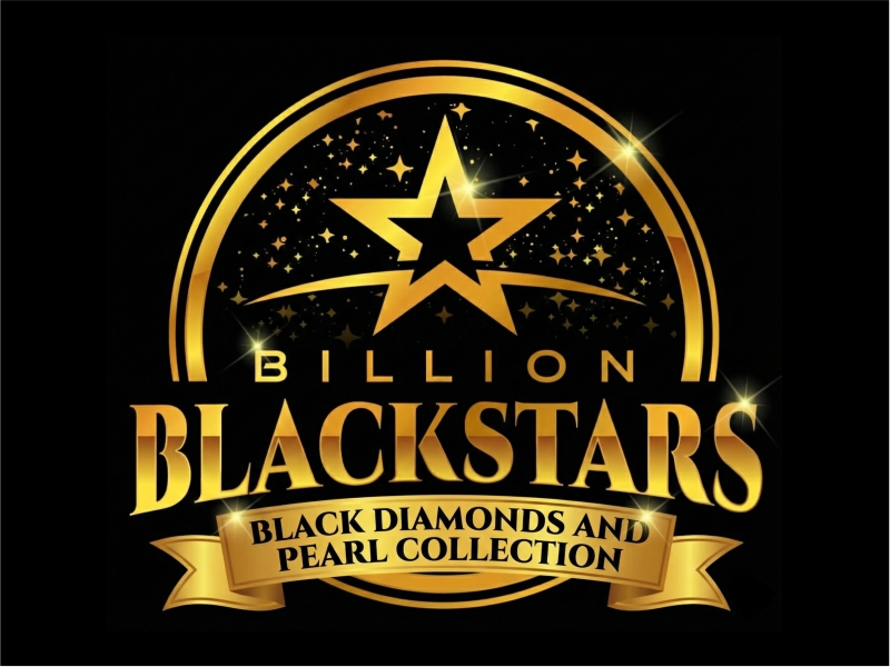Billion Blackstar Black Diamonds and Pearl Collection logo design by Girly
