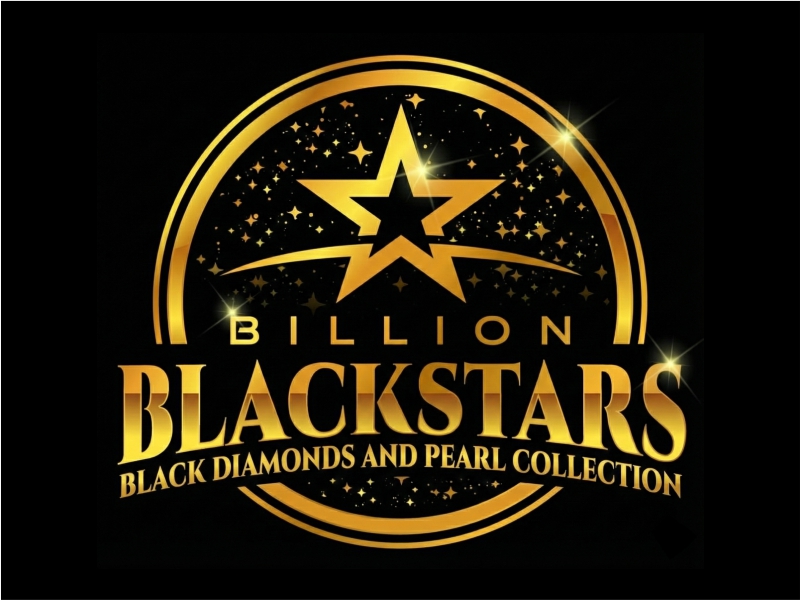 Billion Blackstar Black Diamonds and Pearl Collection logo design by Girly