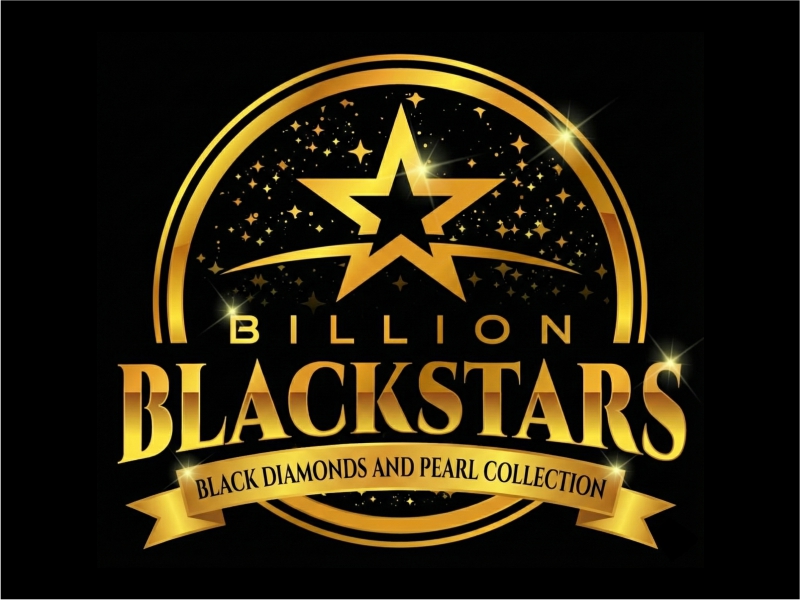 Billion Blackstar Black Diamonds and Pearl Collection logo design by Girly