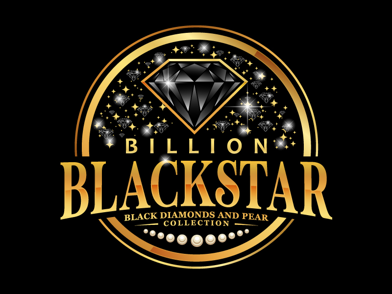 Billion Blackstar Black Diamonds and Pearl Collection logo design by Mr uink