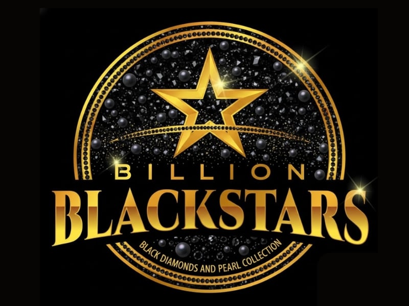 Billion Blackstar Black Diamonds and Pearl Collection logo design by Michael Luutu