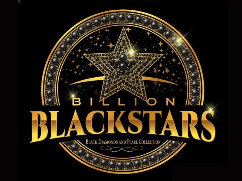 Billion Blackstar Black Diamonds and Pearl Collection logo design by Michael Luutu