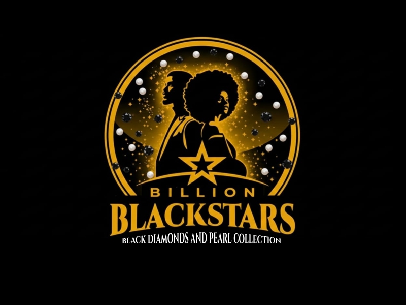 Billion Blackstar Black Diamonds and Pearl Collection logo design by Octavino