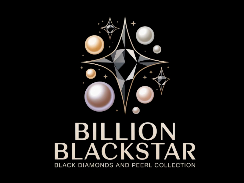 Billion Blackstar Black Diamonds and Pearl Collection logo design by salim