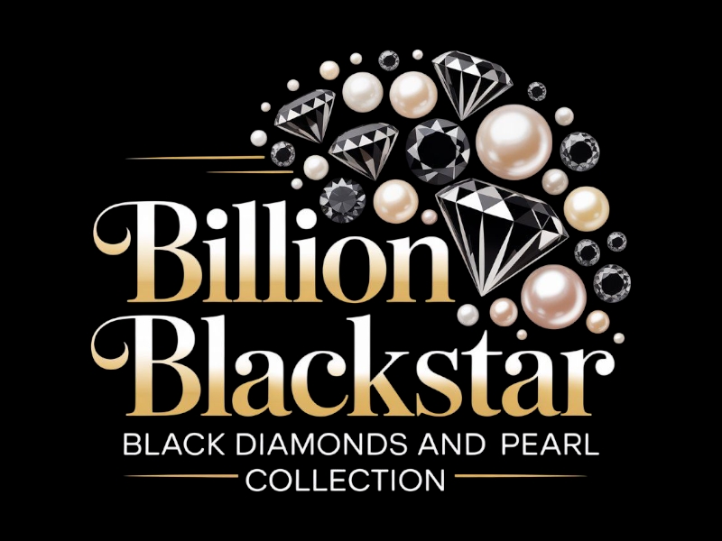 Billion Blackstar Black Diamonds and Pearl Collection logo design by salim