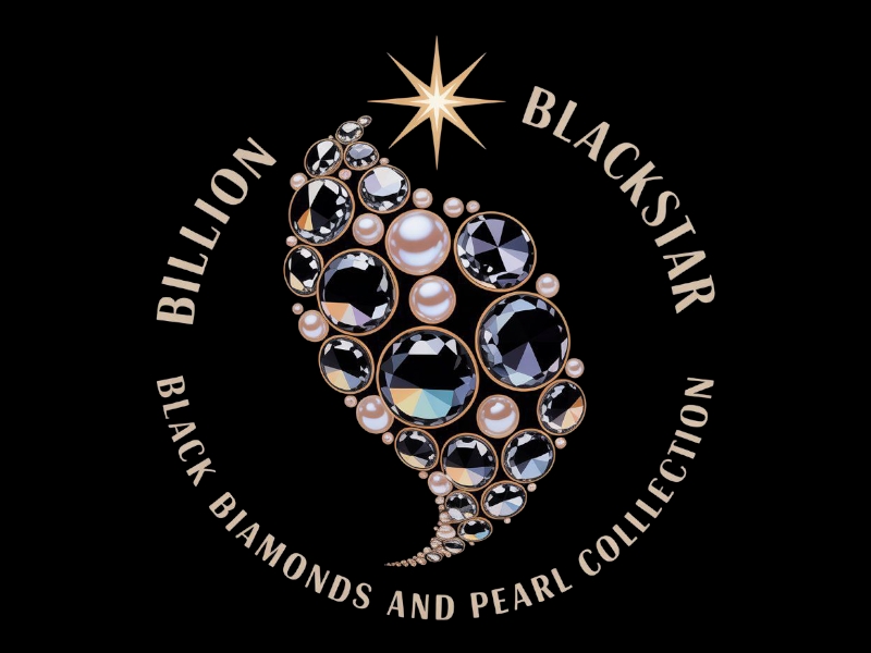 Billion Blackstar Black Diamonds and Pearl Collection logo design by Nai