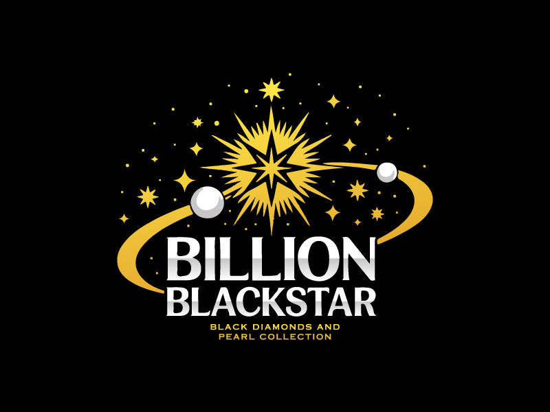 Billion Blackstar Black Diamonds and Pearl Collection logo design by Sami Ur Rab