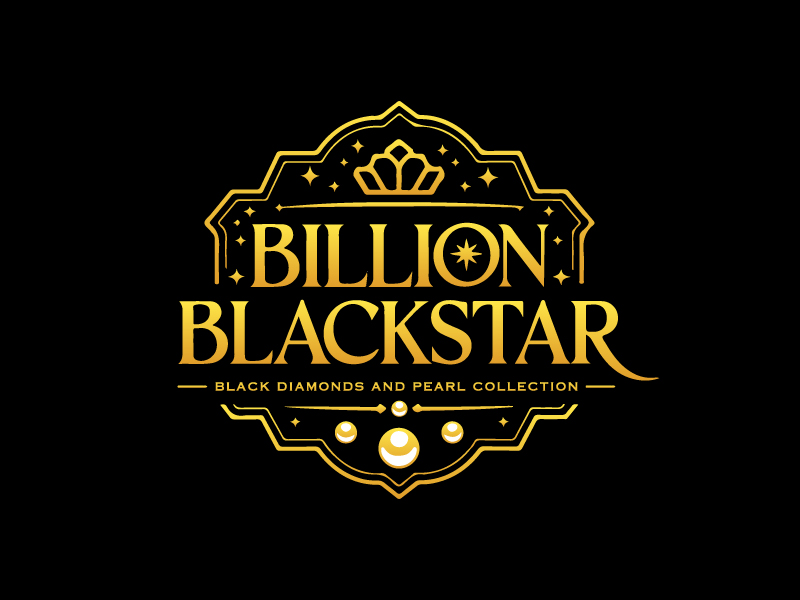 Billion Blackstar Black Diamonds and Pearl Collection logo design by Sami Ur Rab