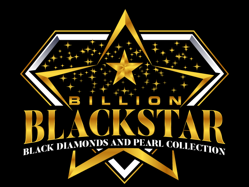Billion Blackstar Black Diamonds and Pearl Collection logo design by King