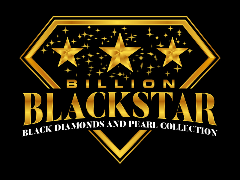 Billion Blackstar Black Diamonds and Pearl Collection logo design by King