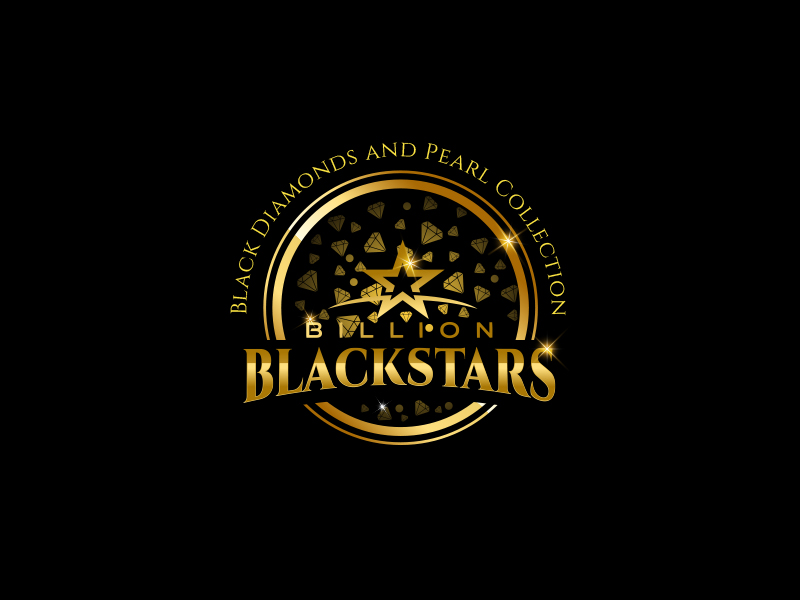 Billion Blackstar Black Diamonds and Pearl Collection logo design by keylogo