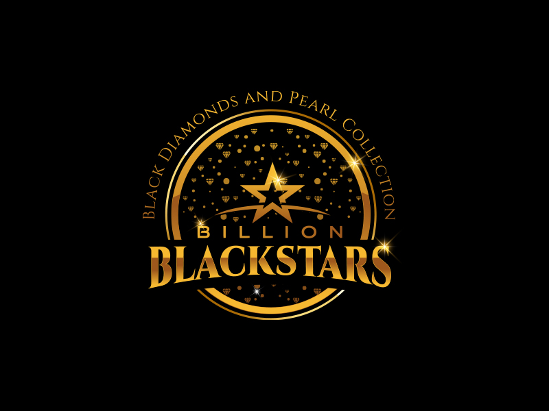Billion Blackstar Black Diamonds and Pearl Collection logo design by keylogo