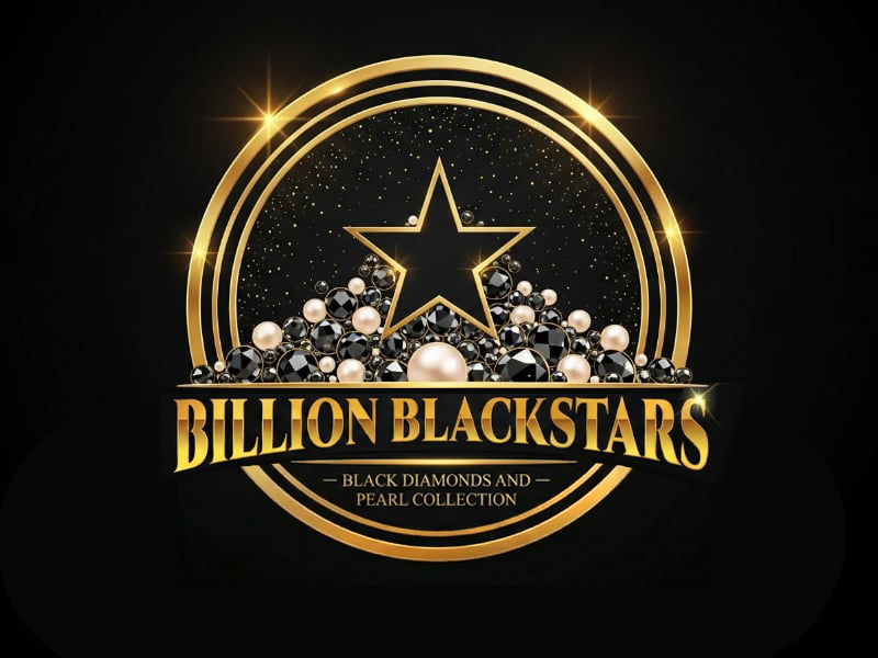Billion Blackstar Black Diamonds and Pearl Collection logo design by cwrproject
