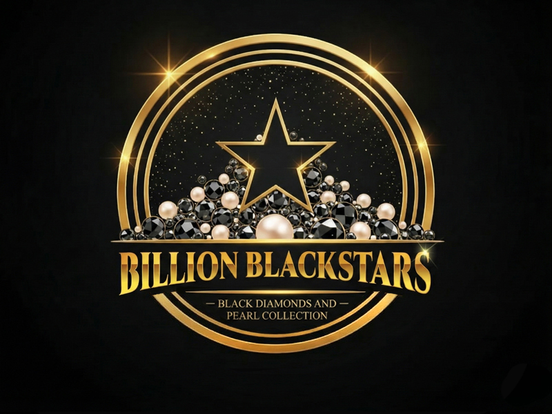 Billion Blackstar Black Diamonds and Pearl Collection logo design by cwrproject