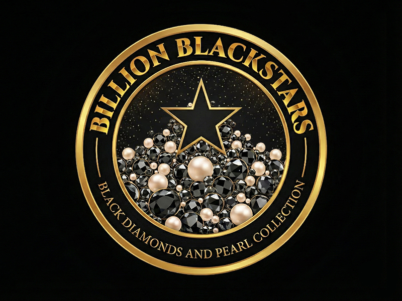Billion Blackstar Black Diamonds and Pearl Collection logo design by cwrproject