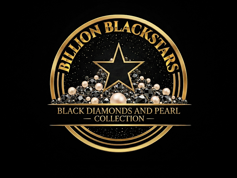Billion Blackstar Black Diamonds and Pearl Collection logo design by cwrproject
