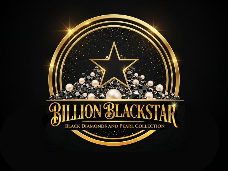 Billion Blackstar Black Diamonds and Pearl Collection logo design by cwrproject