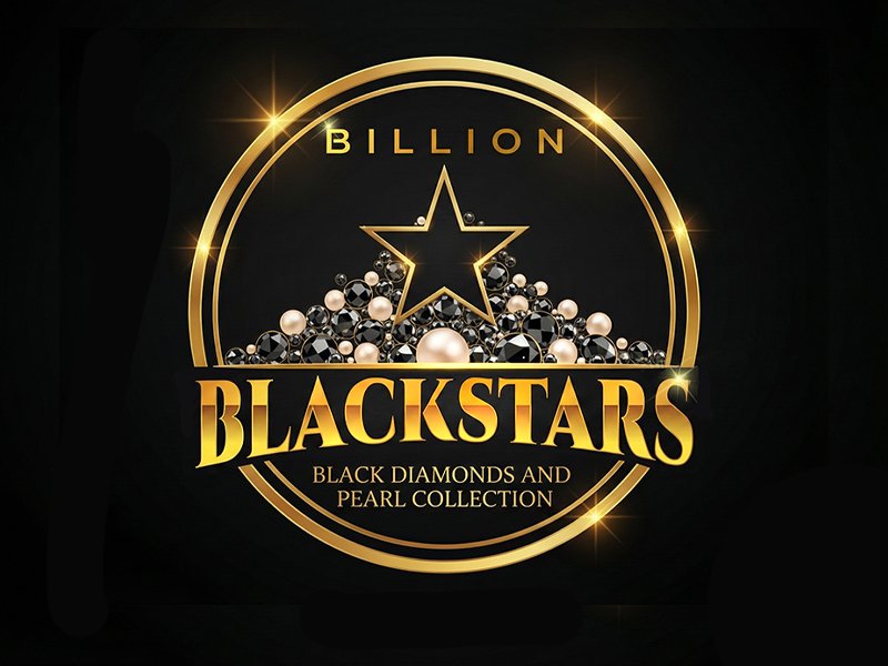 Billion Blackstar Black Diamonds and Pearl Collection logo design by cwrproject