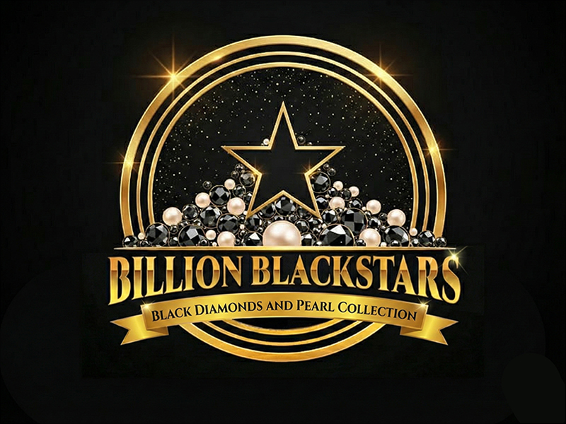 Billion Blackstar Black Diamonds and Pearl Collection logo design by cwrproject