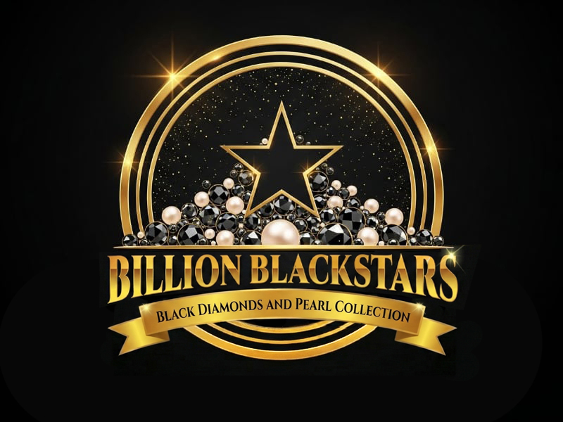 Billion Blackstar Black Diamonds and Pearl Collection logo design by cwrproject