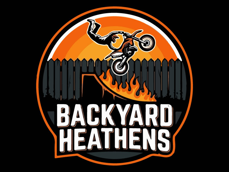 Backyard Heathens logo design by Bad Boy