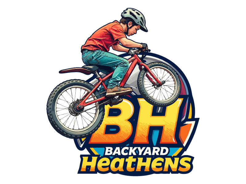 Backyard Heathens logo design by Bad Boy