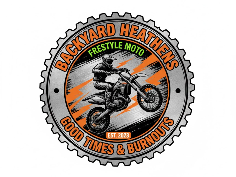 Backyard Heathens logo design by Mr uink