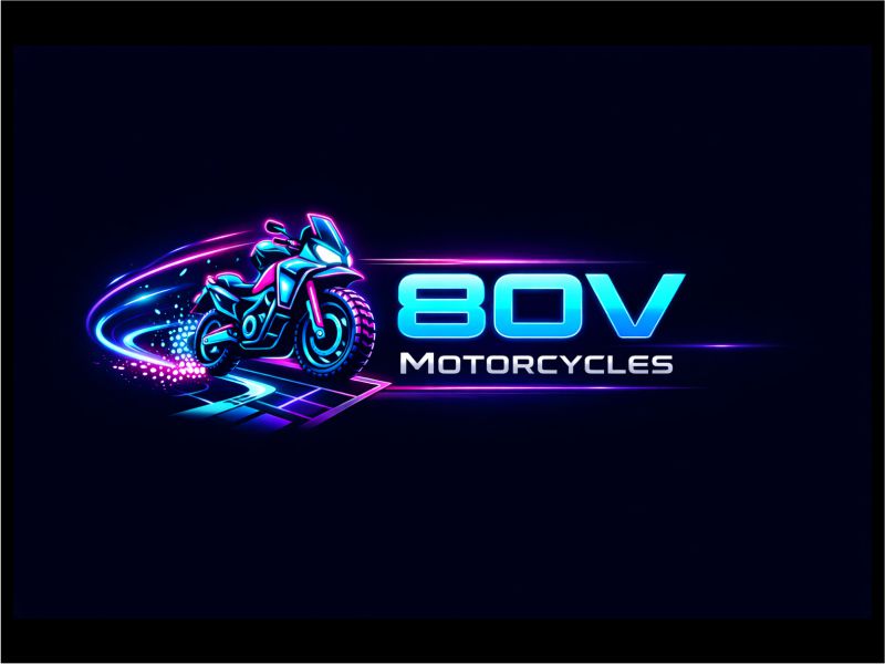 80v, 80V, 80v.motorcycles, or 80V.MOTORCYCLES or none logo design by amazing