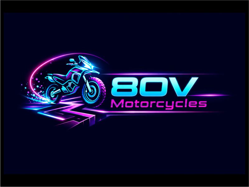 80v, 80V, 80v.motorcycles, or 80V.MOTORCYCLES or none logo design by amazing