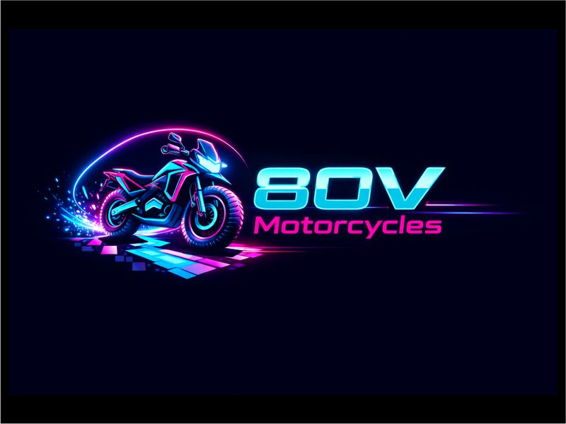 80v, 80V, 80v.motorcycles, or 80V.MOTORCYCLES or none logo design by amazing