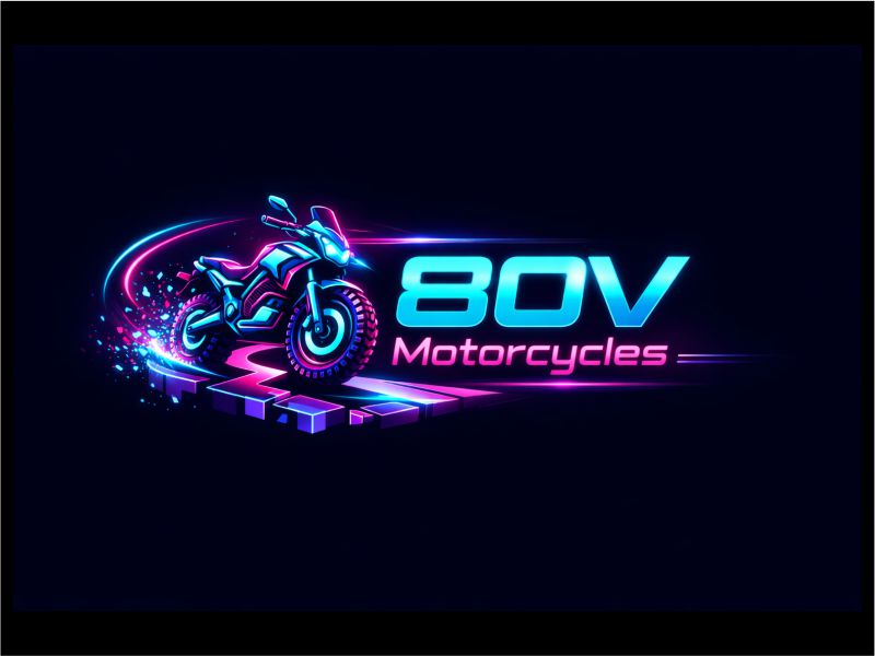 80v, 80V, 80v.motorcycles, or 80V.MOTORCYCLES or none logo design by amazing