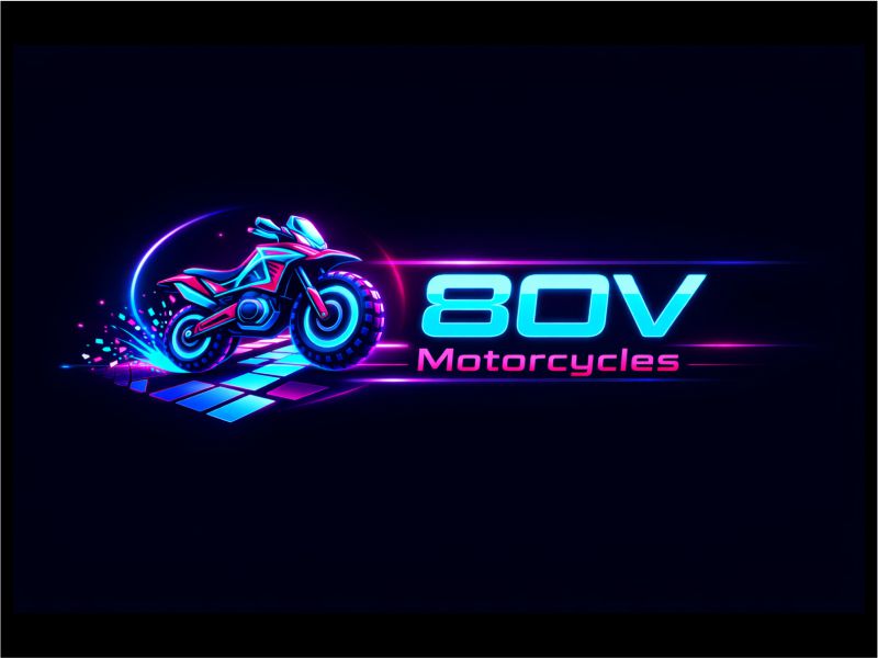 80v, 80V, 80v.motorcycles, or 80V.MOTORCYCLES or none logo design by amazing