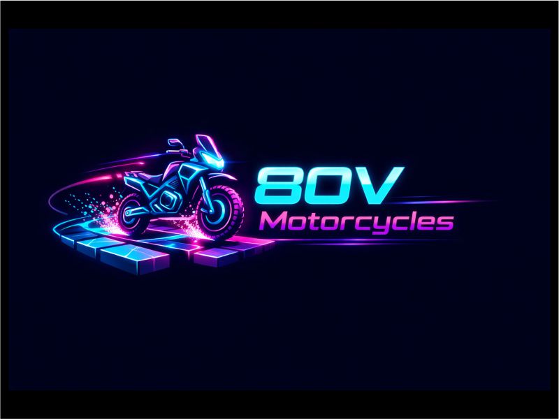 80v, 80V, 80v.motorcycles, or 80V.MOTORCYCLES or none logo design by amazing