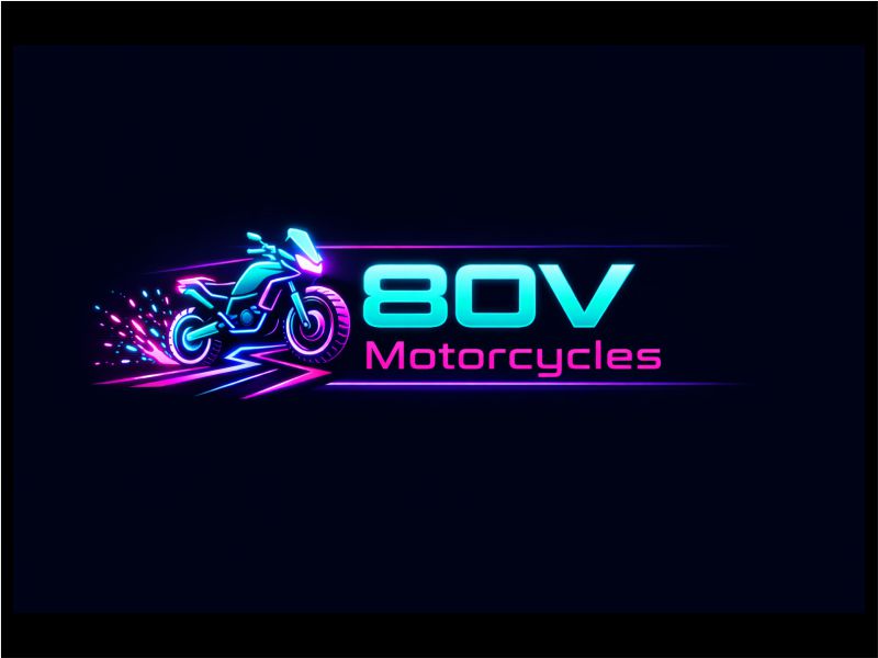 80v, 80V, 80v.motorcycles, or 80V.MOTORCYCLES or none logo design by amazing