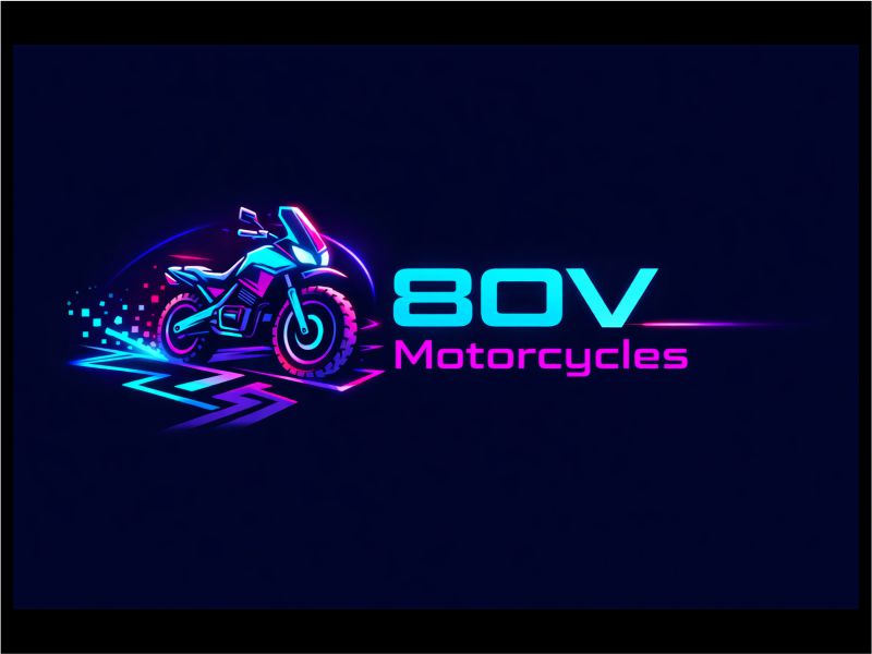 80v, 80V, 80v.motorcycles, or 80V.MOTORCYCLES or none logo design by fitriangga