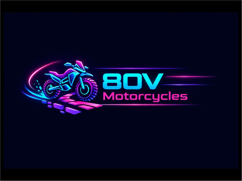 80v, 80V, 80v.motorcycles, or 80V.MOTORCYCLES or none logo design by fitriangga