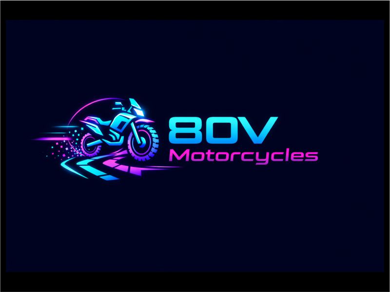80v, 80V, 80v.motorcycles, or 80V.MOTORCYCLES or none logo design by fitriangga